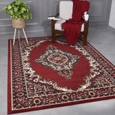 Flycarpets Klassiek Rood Vloerkleed Skazar - Oosters motief - Perzisch Tapijt - 80x150 cm