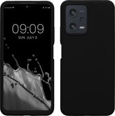 kwmobile telefoonhoesje geschikt voor Xiaomi Redmi Note 12 5G / POCO X5 5G - Hoesje met siliconen coating - Smartphone case in zwart