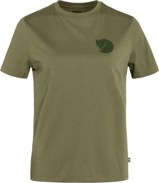 FJALLRAVEN Fox boxy logo t w - groen - T-shirt dames - L