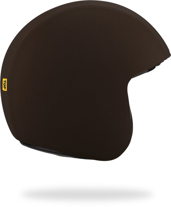 TOF SKIN - Chocolate - losse Skin - LET OP: Past alleen op een TOF BASE HELM (Scooter helm - Brommer helm - Motor helm - Jethelm - Fashion helm - Retro helm)
