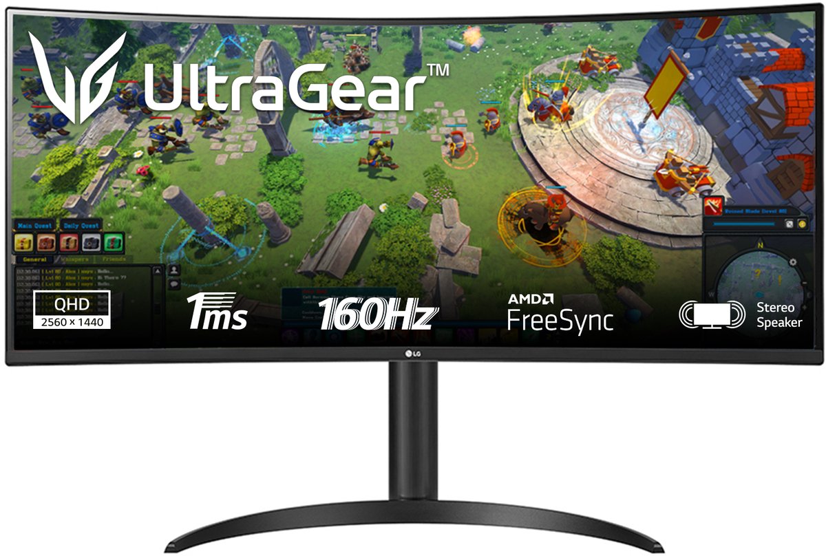 LG 34WP65C - QHD Curved Ultrawide Monitor - 160hz - 34 inch