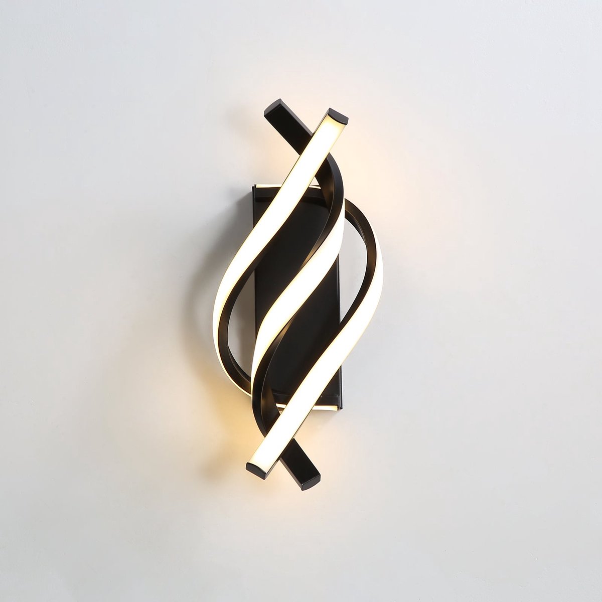 Applique Murale Interieur, 20W Lampe Murale Spirale, 3000K Lumière Blanc  Chaud Lampe en Applique Murale, Éclairage Murals Design Incurvée, pour  Chambre Salon Hôtel Escalier Allée - Achat & prix