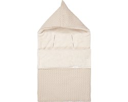 Product: Koeka Maxi Cosi voetenzak Oslo - wafelstof met teddy - zand, van het merk Koeka