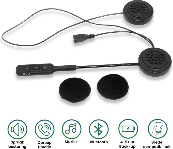 XEOD - Bluetooth Headset met microfoon – Motorhelm headset – Motor accessoires | bol.com