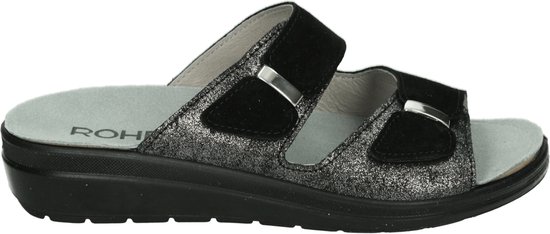 Rohde 5732 - Volwassenen Dames slippers - Kleur: Zwart - Maat: 39