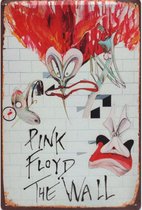 Plaque murale métal Pink Floyd The Wall - 20 x 30 cm