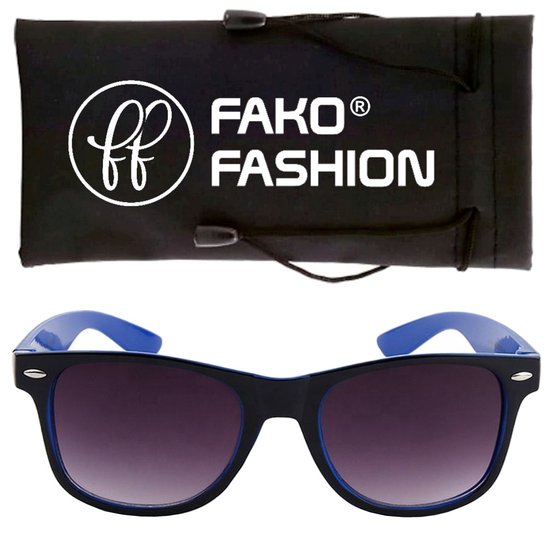 Fako Fashion® - Zonnebril - Duo Tone - Zwart/Blauw