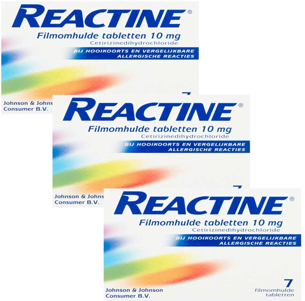 Reactine Allergietabletten Cetirizine 10 mg - 3 x 7 tabletten - Reactine