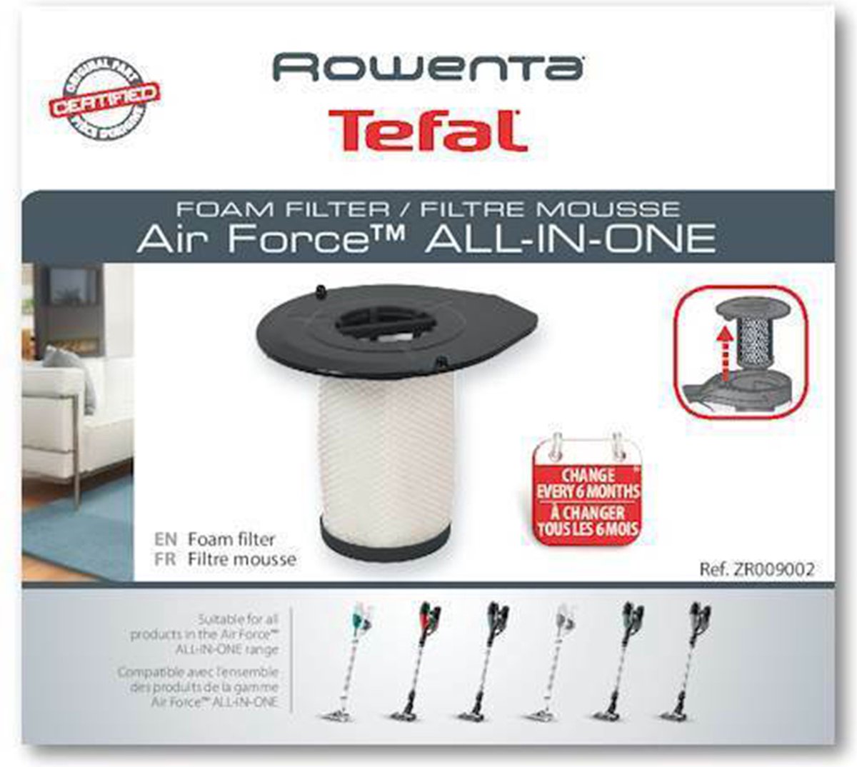 ROWENTA - FILTER AIR FORCE - ZR009002