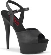Pleaser - EXCITE-609 Sandaal met enkelband - US 8 - 38 Shoes - Zwart