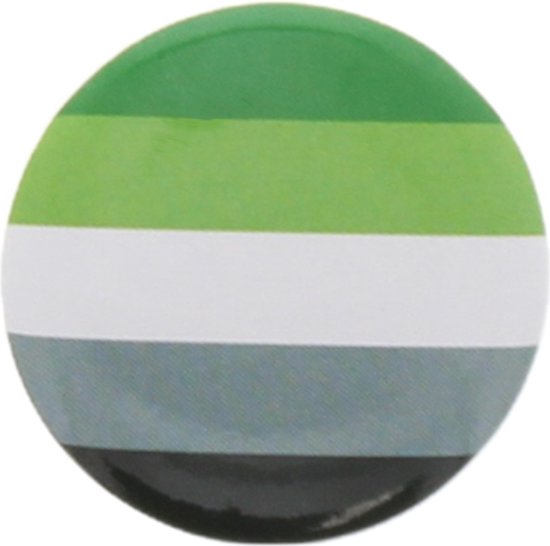 Zac's Alter Ego - Aromantic Equality Flag Badge/button - Multicolours