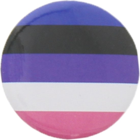 Zac's Alter Ego - Badge/bouton drapeau de l'égalité Genderfluid - Multicolore