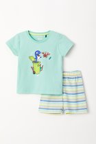 Woody pyjama baby unisex - turquoise - walvis - 231-3-PSS-S/702 - maat 62