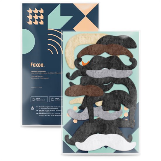 Moustache adhésive - Fausse moustache - Autocollant - 48 pièces - 16 modèles - carnaval