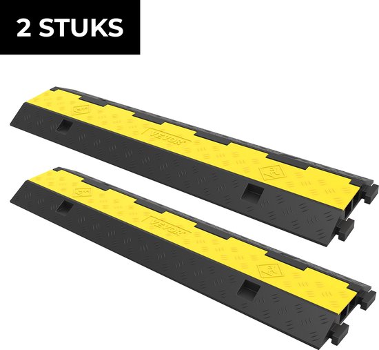 Verkeersdrempel 1,83 meter lang - 6 cm hoog - Rubber - zonder