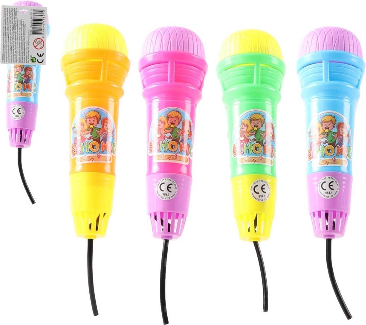 Echo microfoon - roze- speelgoed microfoon resonantie galm - geen batterijen nodig - 12 cm - Kerstcadeau Sinterklaas schoencadeautje
