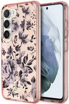 Guess Flower Back Case geschikt voor Samsung Galaxy S23 Plus (S916) - Roze