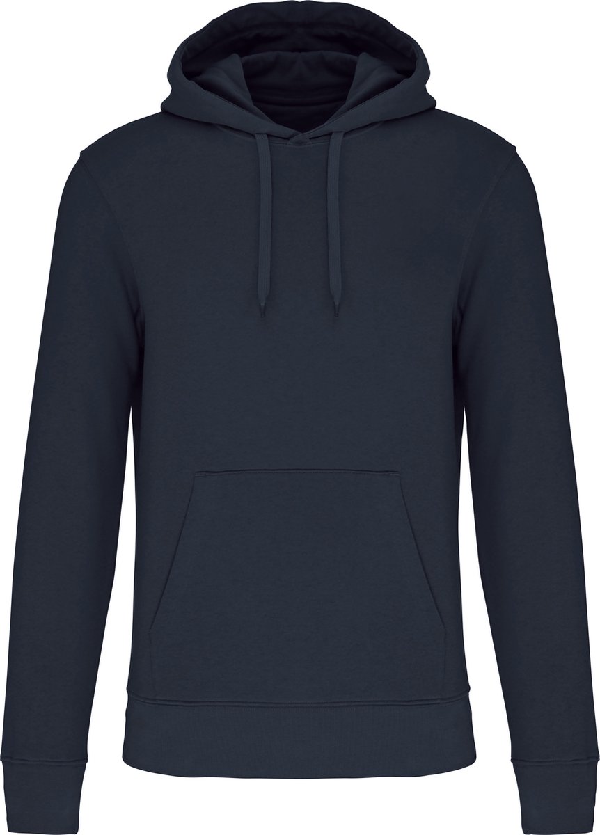 Ecologische herenhoodie met capuchon merk Kariban Donkerblauw
