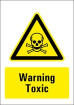 Warning toxic sticker 297 x 420 mm
