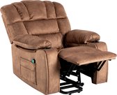 Merax Electric Stand Up Chair - Fauteuil de massage - Fauteuil électrique avec Porte-gobelets - Marron