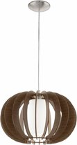 EGLO Stellato 3 - Hanglamp - 1 Lichts - Ø400mm. - Nikkel-Mat - Bruin, Wit