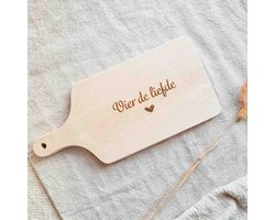 Houten borrelplank Vier de liefde
