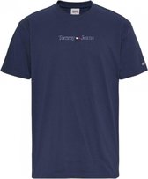 Tommy Hilfiger CLSC Small Text T-Shirt Heren - Blauw - Maat L