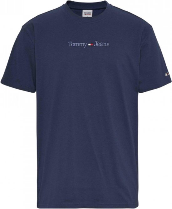 Tommy Hilfiger CLSC Small Text T-Shirt Heren - Blauw
