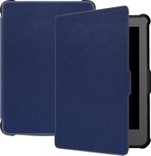 Hoes Geschikt voor Kobo Clara HD Hoesje Bookcase Cover Hoes - Hoesje Geschikt voor Kobo Clara HD Hoes Cover Case - Donkerblauw