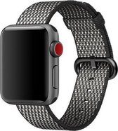123Watches.nl Nylon bandje - Apple Watch Series 1/2/3/4 (38&40mm) - Zwart check