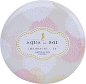 Aqua de Soi Geurkaars Soja was in Decoratief Blikje Champagne Lily - 250 gr