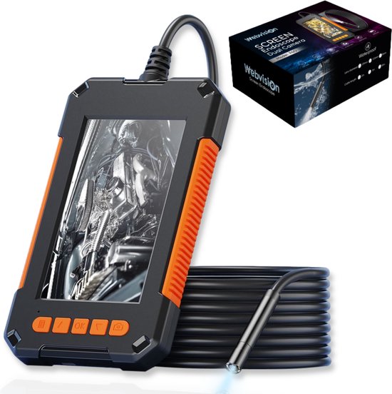 Dual lens handendoscoopcamera: 5,0 inch IPS-display, 1080p HD