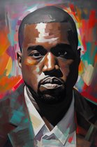 Muziek Poster - Kanye West - Ye - Poster Kanye - Rap Poster - Wanddecoratie - Interieur Design - 51x71 - Geschikt om in te lijsten