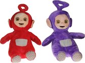 Teletubbies pluche speelgoed set knuffel Po en Tinky Winky 30 cm - Speelfiguren set