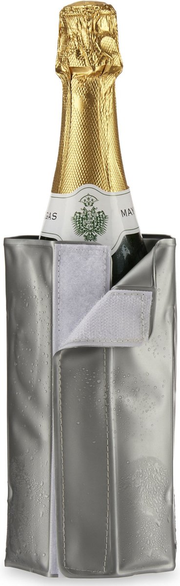 Kinvara Wijnkoeler/flessenkoeler/koelhoud hoesje - 2x - voor flessen - wijn/water/champagne - 18 cm van Kinvara — afbeelding 2