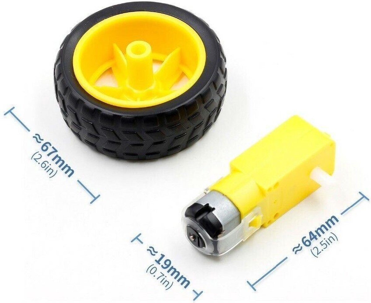 Tt Motor - Tandwiel (Gear) Motor Voor Arduino DIY Kit Wielen - Smart ...