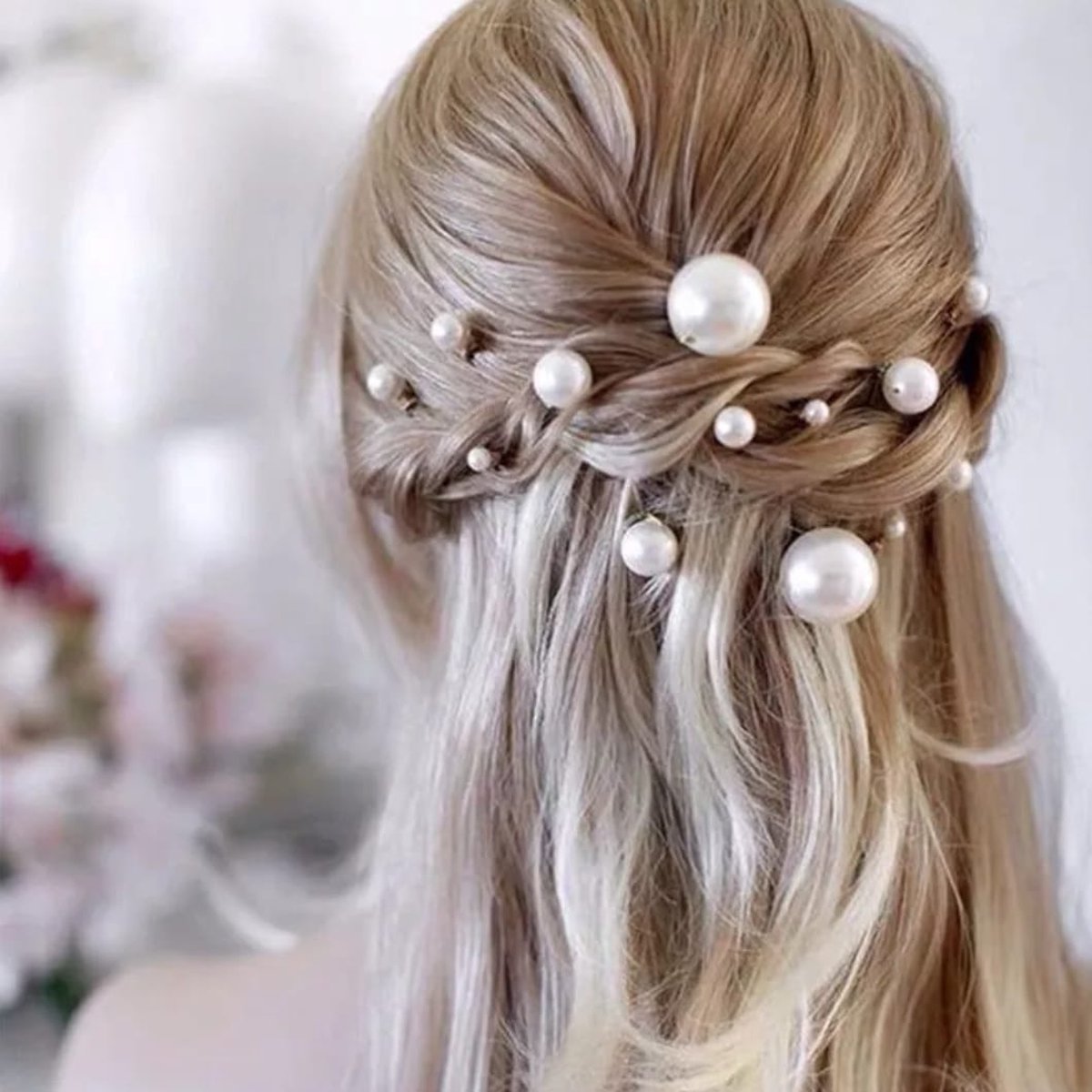 Haar in Stijl® Lulu Parel Haarpinnen Zilver 36x Bruid Haaraccessoires