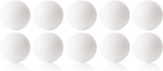 Lot de 10 balles de baby-foot en liège blanche