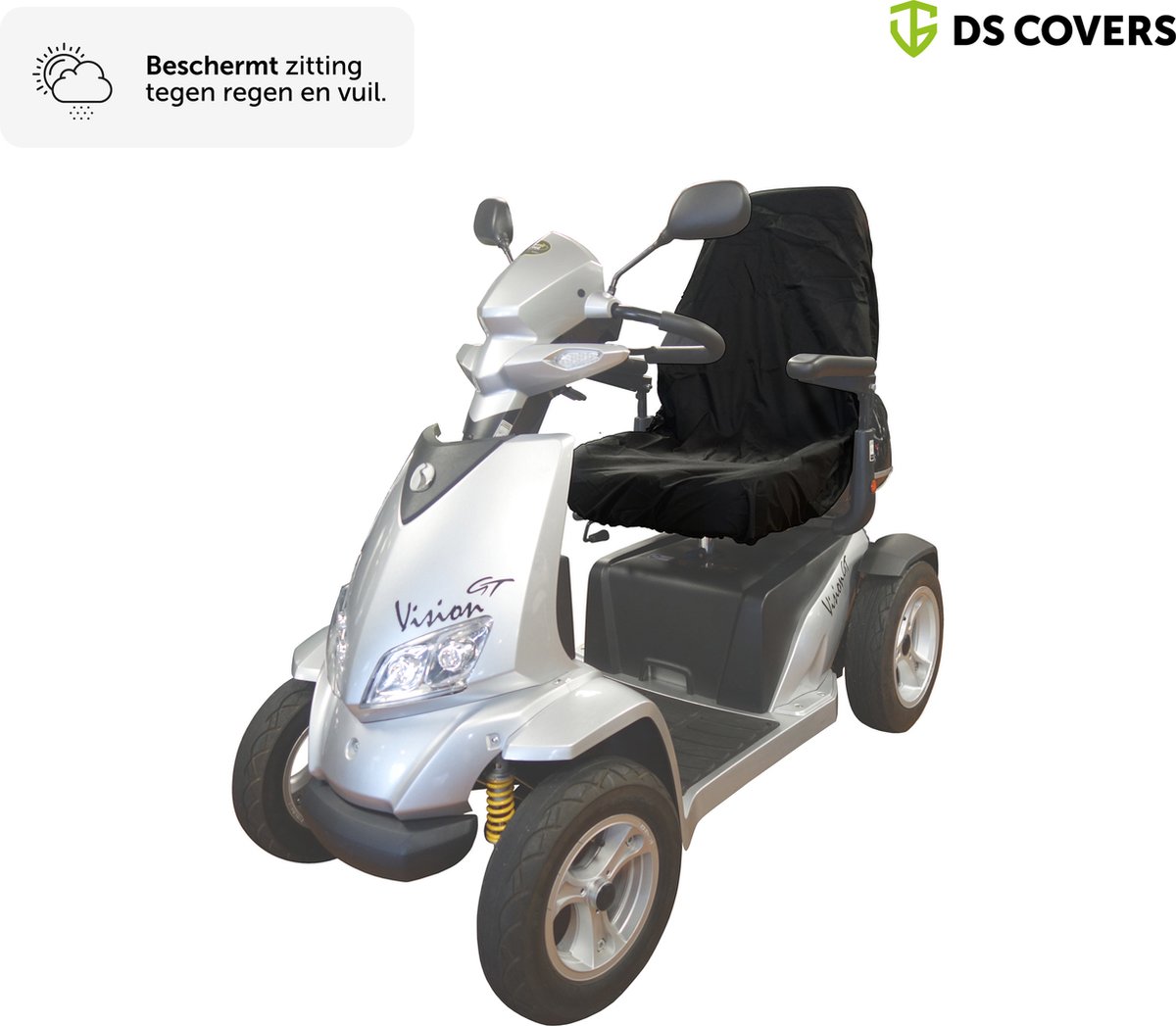 Goedkoopste TOPP zittinghoes van DS COVERS - Buitengebruik - Voor alle Scootmobiels - Waterdicht - Zwart