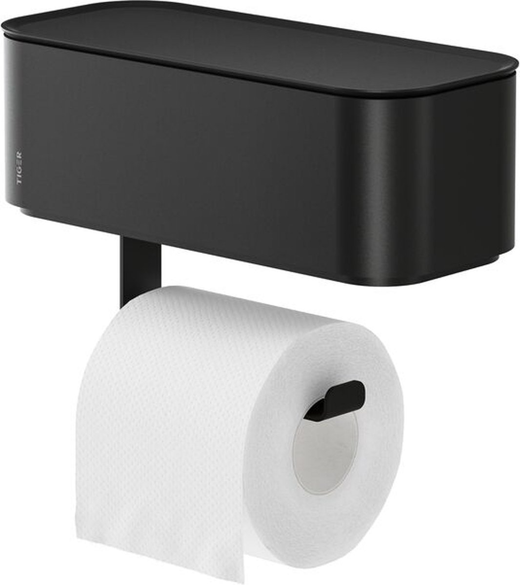Tiger - Tiger Noon Ensemble d'accessoires de toilettes - Brosse WC avec  support - Porte-rouleau papier toilette sans rabat - Crochet  porte-serviette - Noir