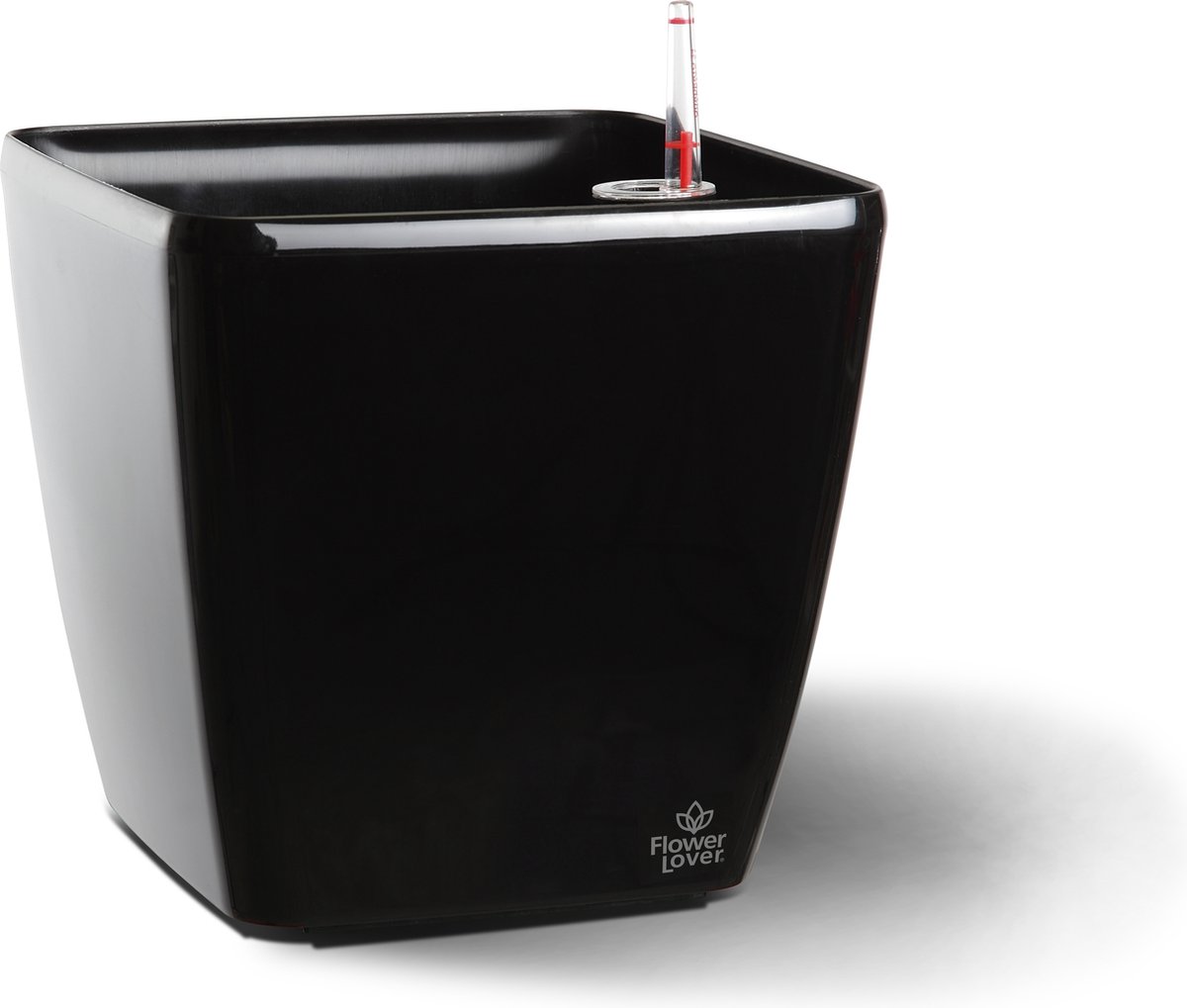 Design bloempot voor binnen met automatisch bewateringssysteem 18 x 18 x 17 cm Zwart Plantenpot