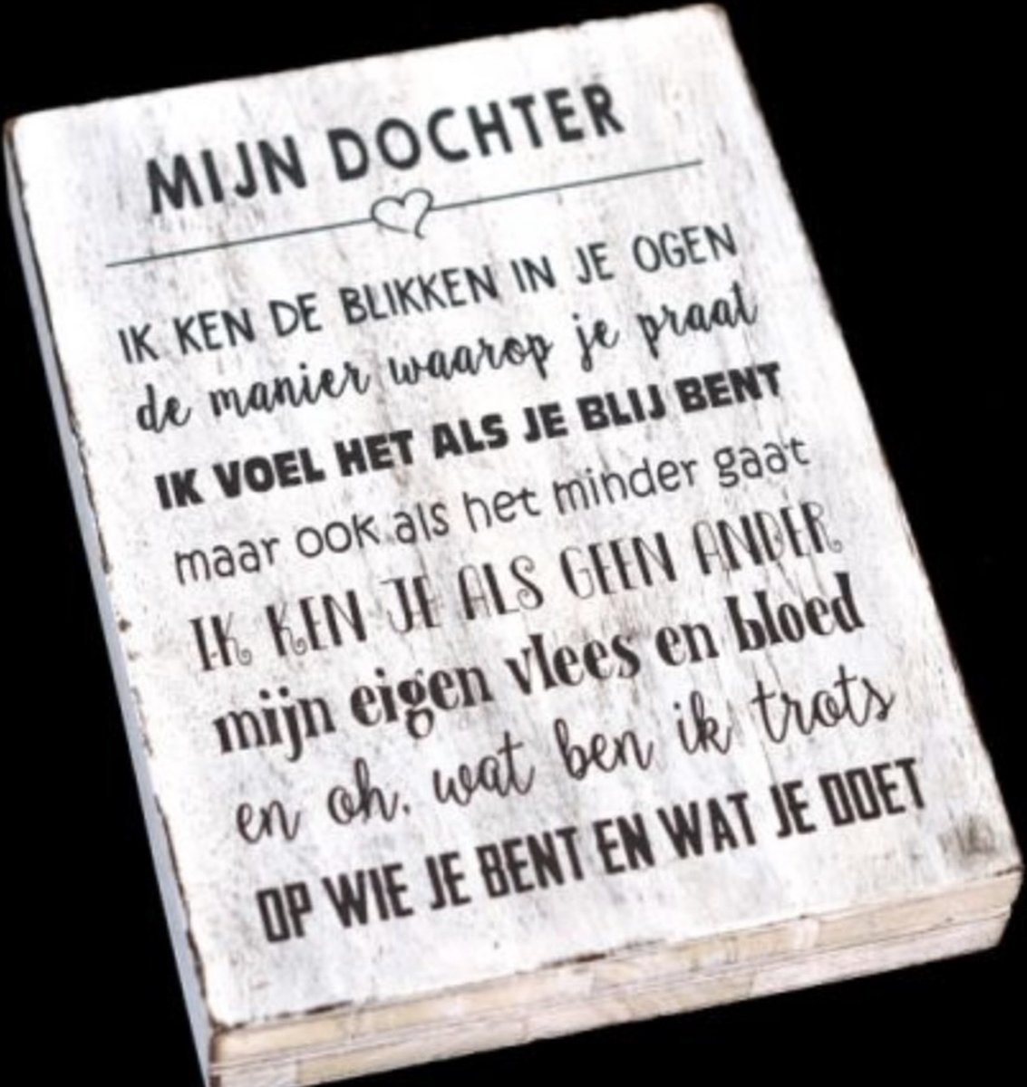 Tekstblok 25x18cm - Mijn Dochter