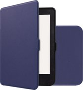 Hoes Geschikt voor Kobo Nia Hoesje Bookcase Cover Book Case Hoes Sleepcover - Donkerblauw