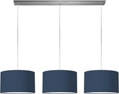 Home Sweet Home hanglamp Bling - verlichtingspendel Beam inclusief 3 lampenkappen - lampenkap 35/35/21cm - pendel lengte 100 cm - geschikt voor E27 LED lamp - donkerblauw