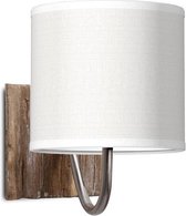 Home Sweet Home wandlamp Bling - wandlamp Drift inclusief lampenkap - lampenkap 16/16/15cm - geschikt voor E27 LED lamp - wit