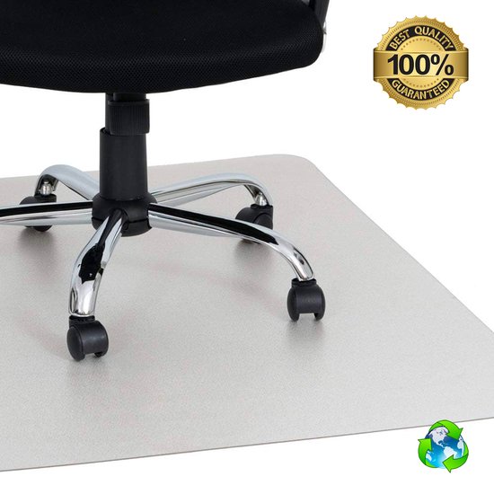 Luxergoods Tapis de chaise de bureau PVC - 120x150cm - Tapis de sol chaise de bureau - Protecteur de sol - Recyclé - Protège les Sols durs - Transparent
