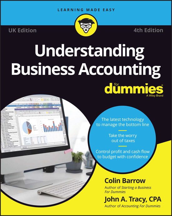Book cover for 'Understanding Business Accounting For Dummies' 4th UK Edition. Features a computer screen with spreadsheets.