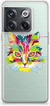 Mobiel Case OnePlus 10T GSM Hoesje Doorzichtig Cat Color