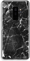 Case Company® - Hoesje geschikt voor Samsung Galaxy S9 Plus hoesje - Zwart Marmer - Soft Cover Telefoonhoesje - Bescherming aan alle Kanten en Schermrand