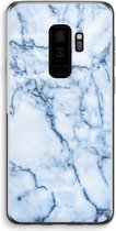 Case Company® - Hoesje geschikt voor Samsung Galaxy S9 Plus hoesje - Blauw marmer - Soft Cover Telefoonhoesje - Bescherming aan alle Kanten en Schermrand